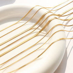 Flat Snake Chain Layered Necklaces