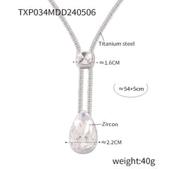Stone-Accent Mesh Bracelet or Teardrop Lariat Necklace