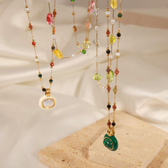Natural Stone Beaded Necklaces & Bracelet
