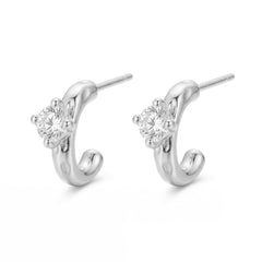 Nicolette Minimalist Pavé Stud Earrings