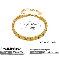 Colored Cubic Zirconia Link Bracelet