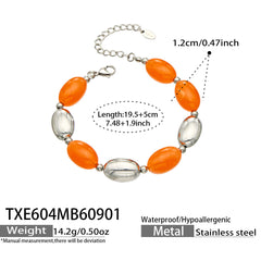 Color Resin Oval Chain Jewelry