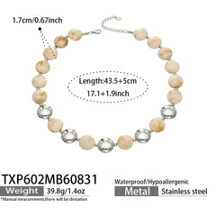 Color Resin Bead Necklace and Bracelet