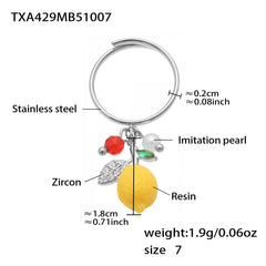 18K Gold-Plated Lemon Charm Jewelry