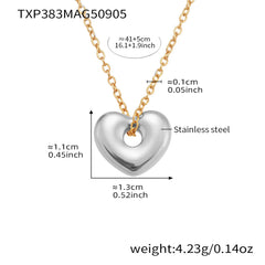 18K Gold-Plated Heart Necklace & Earrings