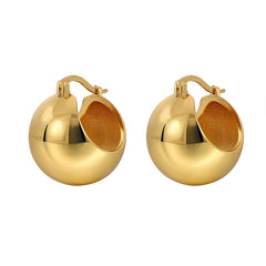 Nicolette Vintage-Inspired Sphere Huggie Earrings
