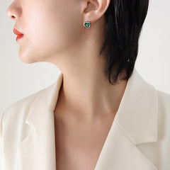 Heart Cubic Zirconia Necklace or Earrings