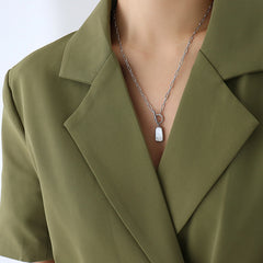 Natural White Shell Pendant Jewelry