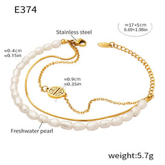 Freshwater Pearl Layered Charm Bracelet