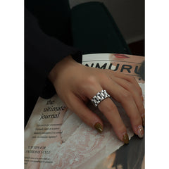 Gold-Tone & Silver-Tone Sculptural Link Ring