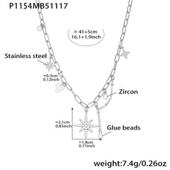 18K Gold-Plated Starburst Fringe Necklace