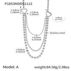 Layered Mixed-Tone Bead Long Necklace