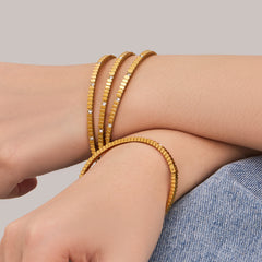 Square Cubic Zirconia Slim Bracelet