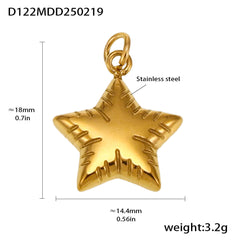 18K Gold-Plated Ornate Charm Pendant