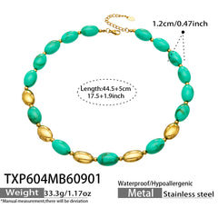 Color Resin Oval Chain Jewelry