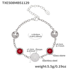 Round Stone Accent Bracelet or Earrings