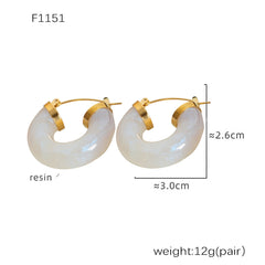 Color Resin Stud and Hoop Earring Designs