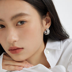 Daphne Dainty Pavé Stardust Stud Earrings