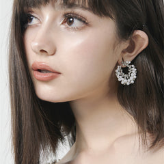 Marielle Pearl Pavé Round Stud Earrings