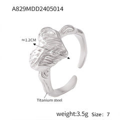 Textured Cubic Zirconia Statement Rings