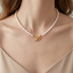 Freshwater Pearl Necklace & Toggle Bracelet