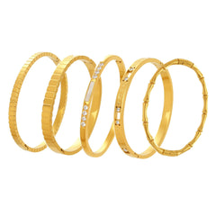 18K Gold-Plated Sparkling Bangle Bracelet