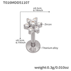 Cubic Zirconia Decorative Lip Stud
