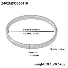 Cubic Zirconia Accent Clasp Bangle