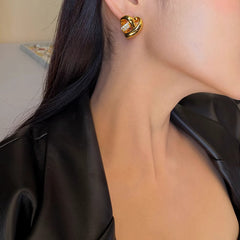 Nicolette Pavé Heart Stud Earrings