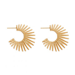 Nicolette Vintage-Inspired Sun Stud Earrings