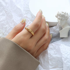 Hammered Textured Band Ring