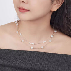 Daphne Pearl Stardust Layered Necklace