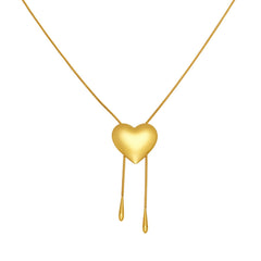 Sliding Heart Long Chain Necklace
