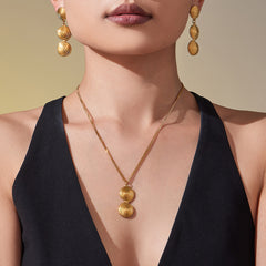Gold-Tone Spiral Disc Jewelry