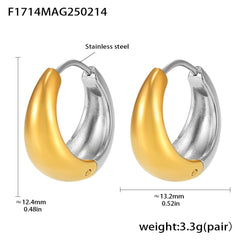 Polished Rounded Huggie Earrings