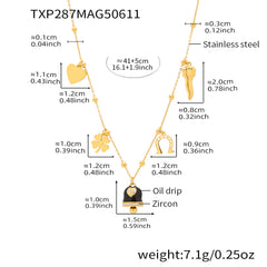 18K Gold-Plated Enamel Bell Necklace or Bracelet