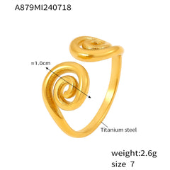 18K Gold-Plated Sculptural Open Ring