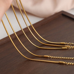 Gold-Tone Fine Snake Chain Bracelet