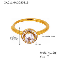Round Cubic Zirconia Accent Ring