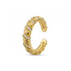 Daphne Dainty Pavé Adjustable Ring
