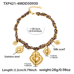 Scarf-Tie Multi-Charm Jewelry Designs