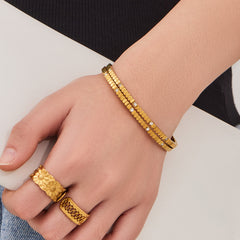 Square Cubic Zirconia Slim Bracelet