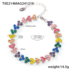 18K Gold-Plated Cubic Zirconia Necklace or Bracelet
