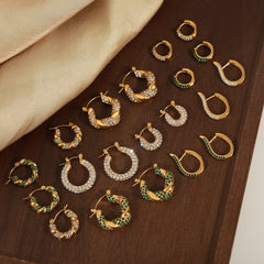 Stone-Set Statement Hoop Earring Collection