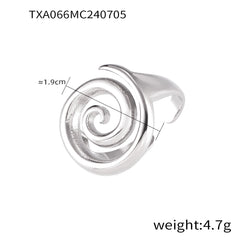 Spiral Pendant Necklace & Open Ring
