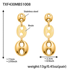 Color Resin Oval Link Jewelry