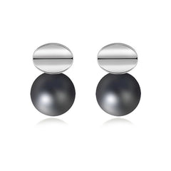Nicolette Vintage-Inspired Pearl Geometric Stud Earrings