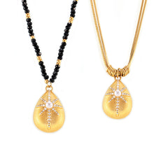 Starburst Teardrop Pendant Necklace
