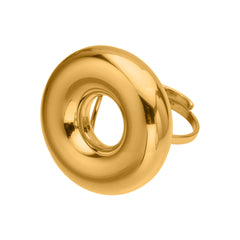 18K Gold-Plated Hollow Circle Open Ring