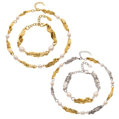 Freshwater Pearl Link Necklace & Bracelet